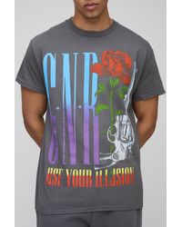 Boohoo - Camiseta Oversize Con Estampado De Guns N Roses - Lyst