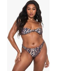 Boohoo - Plus Swimwear Essentials Solid Brief - Lyst