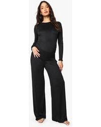 Boohoo - Maternity Button Down Nursing Lounge Set - Lyst