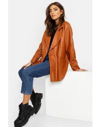 red leather jacket boohoo