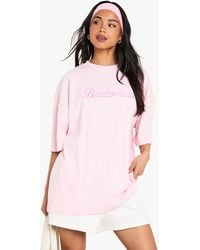 Boohoo - Bridal 'Bridesmaid' Embroidered Oversized T-Shirt - Lyst
