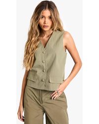 Boohoo - Tailored Nylon Button Waistcoat - Lyst