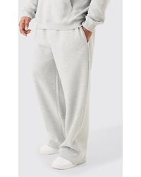 Boohoo - Plus Basic Relaxed Fit Jogger In Grey Marl - Lyst