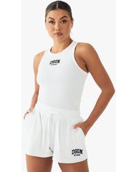 Boohoo - Pantalón Corto De Canalé Con Bordado Dsgn Studio - Lyst