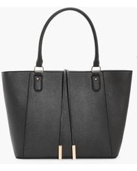 Boohoo - Structured Cross Hatch Tote Bag - Lyst