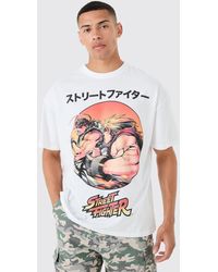 BoohooMAN - Oversized Street Fighter Anime License T-shirt - Lyst