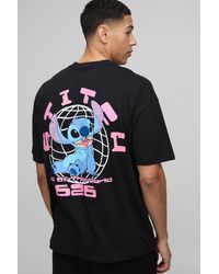 BoohooMAN - Oversize T-Shirt mit lizenziertem Lilo & Stitch Print - Lyst