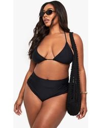 Boohoo - Plus Tummy Control Bikini Bottoms - Lyst