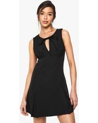 Boohoo - Keyhole Pleated Tailored Mini Dress - Lyst