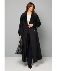 Wallis - Elastic Cuff Collar Detail Maxi Coat - Lyst