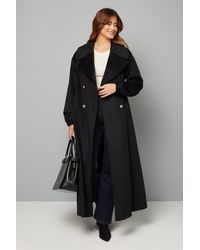 Wallis - Elastic Cuff Collar Detail Maxi Coat - Lyst
