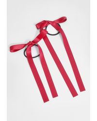 Boohoo - 2 Pack Cherry Red Bow Bobbles - Lyst