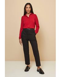 Wallis - Petite Jersey Button Shirt - Lyst