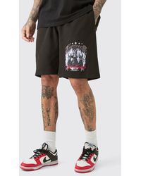 BoohooMAN - Tall Oversized Fit Dog Print Jersey Shorts - Lyst