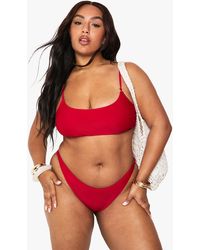 Boohoo - Plus Swimwear Essentials V Front Brief - Lyst