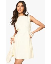 Boohoo - Cotton Poplin Seam Detail Shift Dress - Lyst
