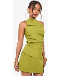Boohoo - Woven Wrap Side Split Skort - Lyst
