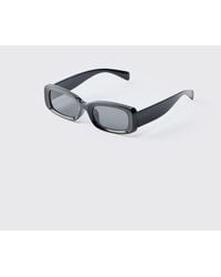 BoohooMAN - Chunky Plastic Rectangular Sunglasses - Lyst
