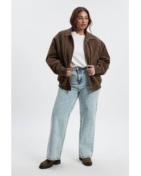 Boohoo - Plus High Waist Bum Shaper Wide Leg Jean - Lyst