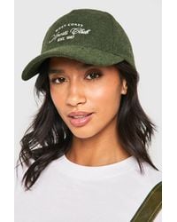 Boohoo - Wool Look Slogan Cap - Lyst