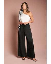 Coast - Corsage One Shoulder Wide Leg Jumpsuit - Lyst