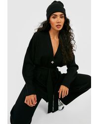 Boohoo - Knitted Cardigan & Wide Leg Pants Two-piece - Lyst