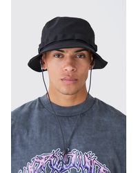 BoohooMAN - Fisherman Style Bucket Hat In Black - Lyst