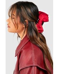 Boohoo - Red Double Bow Claw Clip - Lyst