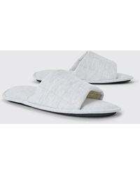 BoohooMAN - Quilted Slider Slippers - Lyst