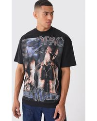 Boohoo - Oversized Tupac Large Scale License T-shirt - Lyst
