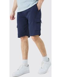BoohooMAN - Tall Loose Fit Cargo Jersey Short - Lyst