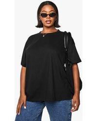 Boohoo - Basics Plus Super Oversized Crew Neck Basic Cotton T-Shirt - Lyst