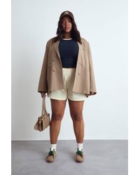 Boohoo - Basics Plus Essential Oversized Double Breasted Blazer - Lyst
