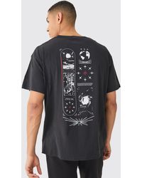 BoohooMAN - Oversized Space Graphic T-shirt - Lyst