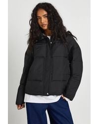 Boohoo - Square Quilted Puffer Jacket - Lyst