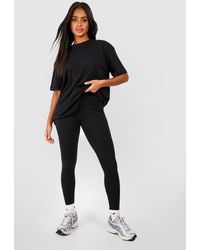Boohoo - Oversized T-shirt And Legging Set - Lyst
