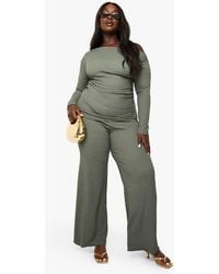 Boohoo - Plus Tie Waist Trouser - Lyst
