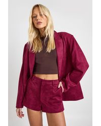 Boohoo - Faux Suede Tailored Mini Shorts - Lyst