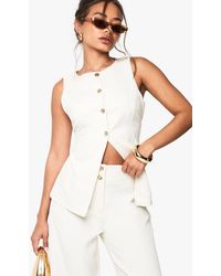 Boohoo - Button Open Front Waistcoat - Lyst