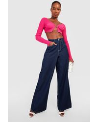 Boohoo - Tall Extreme Wide Leg High Rise Jeans - Lyst