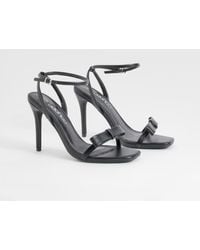 Boohoo - Bow Detail Two Part Heels - Lyst