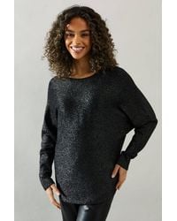 Wallis - Sparkle Round Neck Sweater - Lyst