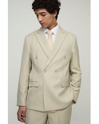 BoohooMAN - Oversized Double Breasted Suit Blazer - Lyst