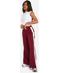 Boohoo - Stripe Side Wide Leg Trouser - Lyst
