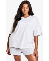 Boohoo - Camiseta Plus Oversize De Algodón - Lyst