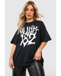 Boohoo - Plus Oversized Blink 182 License T-shirt - Lyst
