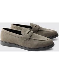 Boohoo - Faux Suede Saddle Loafer - Lyst