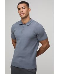 Boohoo - Polo Regular De Punto Con Botones En El Cuello - Lyst