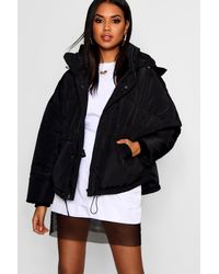 oversized raglan puffer jacket