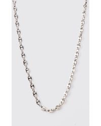 Boohoo - Metal Chain Necklace In Silver - Lyst